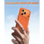 TOCOL Coque pour iPhone 17 Pro Max, Compatible avec MagSafe, Orange | Anneau Magnétique Intégré, Case Silicone Liquide, Protecti