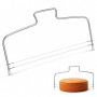 Loxzevox Coupe-Gâteau Réglable Professionnel 32 Cm En Acier Inoxydable, Lyre À Gâteau Double Fil, Trancheuse Précise Pour Génois