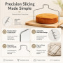 Loxzevox Coupe-Gâteau Réglable Professionnel 32 Cm En Acier Inoxydable, Lyre À Gâteau Double Fil, Trancheuse Précise Pour Génois