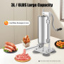 Machine de remplissage manuelle de saucisses - 3 l - Avec 6 tubes de remplissage et 4 ventouses - Machine à saucisses pour la ma