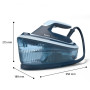 Philips Centrale vapeur PerfectCare Compact 4000, 6.5 bars, 450 g/min, Bleu | 0 brûlure garantie OptimalTEMP, Semelle SteamGlide