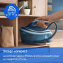 Philips Centrale vapeur PerfectCare Compact 4000, 6.5 bars, 450 g/min, Bleu | 0 brûlure garantie OptimalTEMP, Semelle SteamGlide