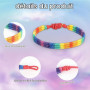 RUCUDIM Bracelets Ajustables de la Fierté, Bracelet Arc-en-ciel LGBT, Gays Lesbienne Bracelets de Fierté pour les Parades des Fi