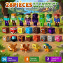 Mzyxxel 28 Pièces Figurines Magnétiques et Blocs de Construction, 8 Figurines Humaines, 2 Oiseaux, 2 Animaux & 16 Cubes Magnétiq