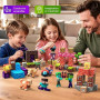 Mzyxxel 28 Pièces Figurines Magnétiques et Blocs de Construction, 8 Figurines Humaines, 2 Oiseaux, 2 Animaux & 16 Cubes Magnétiq