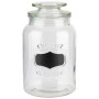 APS Bocal à provisions avec champ d'inscription - Bocal en verre de qualité supérieure pour la conservation, capacité 1,2 litre,