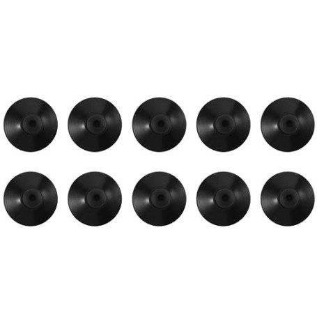 Qezodsx 10 X Caoutchouc Noir 27Mm Ventouse Clip Ventouse pour Pompe D'Aquarium