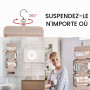 BAGSMART Trousse de Toilette Voyage à Suspendre Femmes Trousse Maquillage M | Imperméable Grande Voyage Accessoires Organisateur