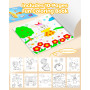 D-FantiX 36 couleurs de marqueurs lavables pour enfants, set de marqueurs de coloriage avec livres de coloriage et support, boît