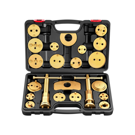 BILITOOLS Kit Repousse Piston Frein 22 Pièces | Repousse-Piston d'Étrier de Frein, Outil Frein avec 18 Adaptateurs