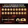 BILITOOLS Kit Repousse Piston Frein 22 Pièces | Repousse-Piston d'Étrier de Frein, Outil Frein avec 18 Adaptateurs