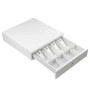 Tiroir Caisse Enregistreuse 33x33.5 4 Compartiments Billets 4 Pièces Blanc | Monnaie et Billets, Ouverture Automatique RJ11 ou M