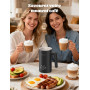 YISSVIC Mousseur à Lait Électrique 4-en-1 500W Mousse Chaude et Froide | Cappuccino Latte Macchiato en 2 Mins, Arrêt Automatique