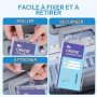 Teskyer 8 Pièces Porte Étiquette Bagage de Croisière, Imperméable à l'Eau, Transparent, Durable, avec Zip Seal, Boucles en Acier