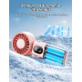 Aecooly Mini Ventilateur Portable à Main Rechargeable USB 20H Autonomie Max | Puissant, ventilateur de poche avec 3 modes flexib