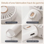 Ventilateur Portatif USB Rechargeable – Mini Ventilateur de Bureau Pliable avec Écran LED – 5 Vitesses Ajustables, Silencieux, P