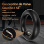 Satgoo Chambre à Air 10x2,50 pour Trottinette Électrique, 2 MM Double Épaisseur, pour 10 Pouces Pneus 60/70-6,5, 3 Types de Valv