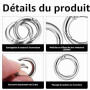 30 Pcs Mousquetons Ronds en Métal pour Sac à Main, Porte-clés Or Argent | Anneaux mousquetons à ressort pour sacs, porte-clés et