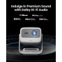 JMGO N1S 4K Mini Videoprojecteur, Triple Laser, 1100 ISO Lumens, Google TV | Gimbal Instantané Autofocus, Netflix, 110% BT.2020,