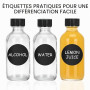12 Mini Bouteilles Verre 60 ml à Remplir – Petites Bouteilles à Shot | Avec Couvercles Brosse, Stylo, Entonnoir & Étiquettes | p