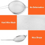Relota 3 Pièces Passoire Inox 19/25/35cm, Tamis Cuisine avec Poignée,Argent | Métal Tamis Maille Fine, Filtre pour Égoutter Poud