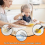 HOTEC Lot de 4 fouets en silicone avec poignée antidérapante pour ustensiles de cuisine antiadhésifs, parfaits pour cuisiner, mé