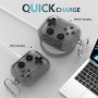 RFUNGUANGO Coque Transp AirPods Pro3, Verrou, Touches Anti-Stress, Noir | Coque antichoc avec kit nettoyage, support téléphone à
