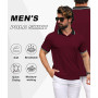 ZITY Polo Homme Manches Courtes Respirant T Shirt Eté Polo Golf Homme Respirant Tee Shirt Séchage Rapide Tshirt Tennis