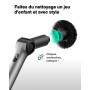 HOTO Brosse Nettoyage Électrique Sans Fil IPX7, 8 têtes interchangeables | Angle réglable, poignée extensible adapté pour salle 