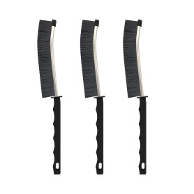 Ibergrif Brosse à Joints à Poils Durs, Lot de 3 Brosse Joint Carrelage | Brosses de Nettoyage des Interstices, Col en Acier Inox