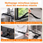 Ibergrif Brosse à Joints à Poils Durs, Lot de 3 Brosse Joint Carrelage | Brosses de Nettoyage des Interstices, Col en Acier Inox