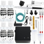 Roizefar Aérographe Kit 55 PSI, Double Action pour Buses & Nettoyants | Anti-bouchage avec Nettoyants 4x100ml, 3 Buses 0.2/0.3/0