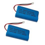 AOLIKES Lot de 2 batteries Li-ion 7,4 V 2600 mAh 18650 2S1P avec connecteur JST XH2.54 2P, batterie de rechange rechargeable à d