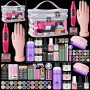 Deciniee Acrylique Kit Ongles Pour Débutants–Faux Ongles/Poudre Acrylique/Lampe UV/Main D'Entrainement Manucure-Idéal Pour DIY N