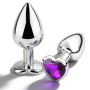 2 Pièces Bouchon Anal Set,Plug anale debutant Plugs avec diamant en cristal transparent,Plug Anal Sex toyse Femme Sex,Pour Début