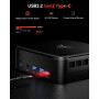 NiPoGi E3B Mini PC, ΑΜD Ryzen 5 7430U(Max 4.3 GHz), 16Go RAM & 512Go SSD | SSD Extensible, W11 PRO, WiFi 6& BT5.2, 4K Triple Dis