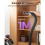 Ivormentico Aspirateur balai sans fil 68kPa/600W/70min | design autoportant, double réservoir de 1,8L, brosse anti-enchevêtremen