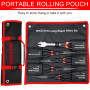 WISEUP Lot de 5 pinces à long bec en acier au carbone de qualité supérieure, 27,9 cm de long, droites, à bec coudé à 45°, pince 