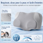 CloudNook Oreiller Ergonomique Cervical, Coussin Orthopédique à Mémoire de Forme pour Soutien de la Nuque, Soulagement des Doule