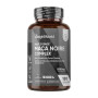 Maca Noire avec Ginseng, 180 Gélules Multi-Usages (6 mois), Complex 6-en-1 | avec Zinc, L Arginine, Panax Ginseng, Poivre Noir,