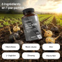 Maca Noire avec Ginseng, 180 Gélules Multi-Usages (6 mois), Complex 6-en-1 | avec Zinc, L Arginine, Panax Ginseng, Poivre Noir,