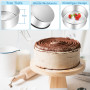 Joyfair Lot de 2 moules à gâteau ronds en acier inoxydable - 20 cm de haut - 7 cm de haut - Pour anniversaire, mariage, Noël - S