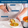 Home Hero Set d'Ustensiles de Cuisine 40 Pièces Inox et Silicone | Ustensiles de cuisine haut de gamme en acier inoxydable et si