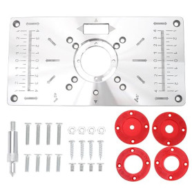 Create idea Plaque d'insertion Table de Toupie Compatible avec Makita Routeurs Machine de Découpe en Alliage d'aluminium avec An