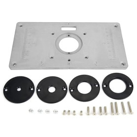 Plaque d'insertion de Table 235mm x 120mm x 8mm aluminium travail du bois bricolage routeur Table plaque d'insertion et anneau p