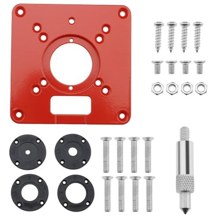 Plaque d'insertion de Table de Toupie en Alliage d'aluminium Compatible avec Makita Toupies Machine de Coupe Flip Board Accessoi