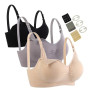 Seitop Lot de 3 soutiens-gorge d'allaitement pour femme, soutien-gorge d'allaitement sans couture