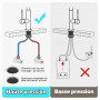 Flexible Robinet Cuisine Rotative à 360°avec Bec Flexible | Mitigeur Cuisine en Acier Inoxydable, Robinet Evier de Cuisine Poign