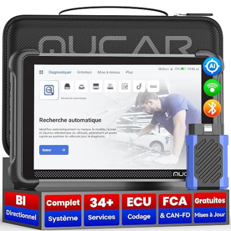 mucar 892BT Valise Diagnostic Auto, Diagnostic Avancé Système Complet, AI | AI, Bi-directionnel, Codage ECU, Avancé Système Comp