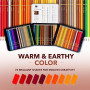 Castle Art Supplies 72 Crayons de couleur pour adultes – Automne | Mines tendres à base de cire dans une palette automnale, rang